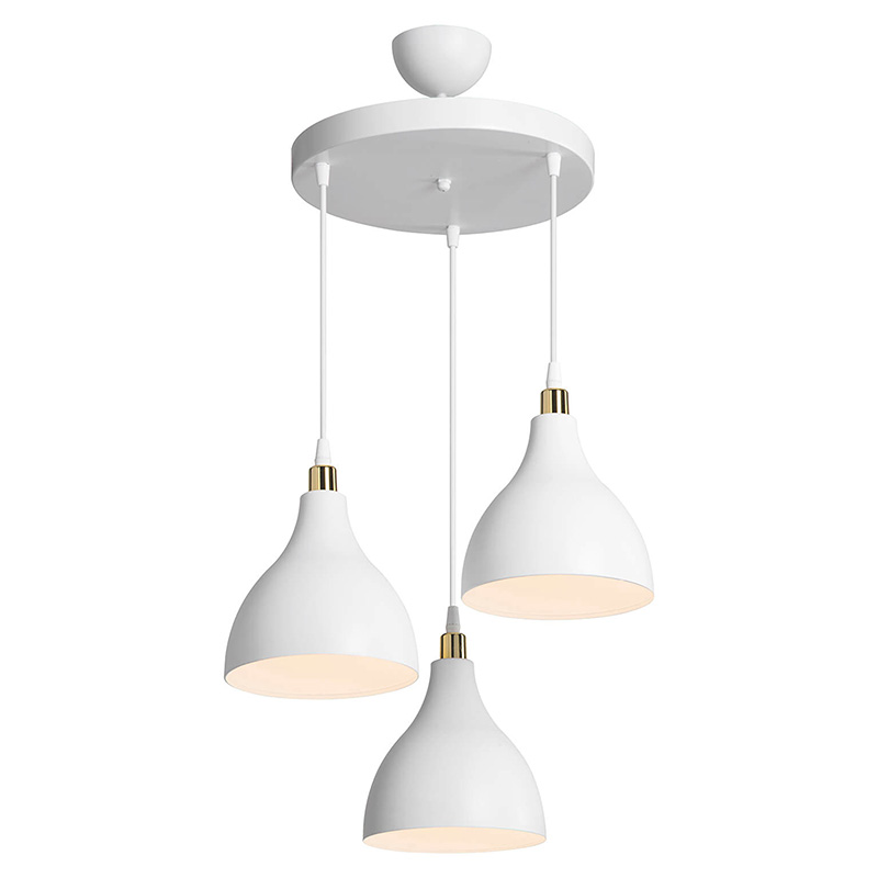 Φωτιστικό οροφής τρίφωτο Lofty pakoworld Ε27 λευκό Φ40x80εκ - Image 2