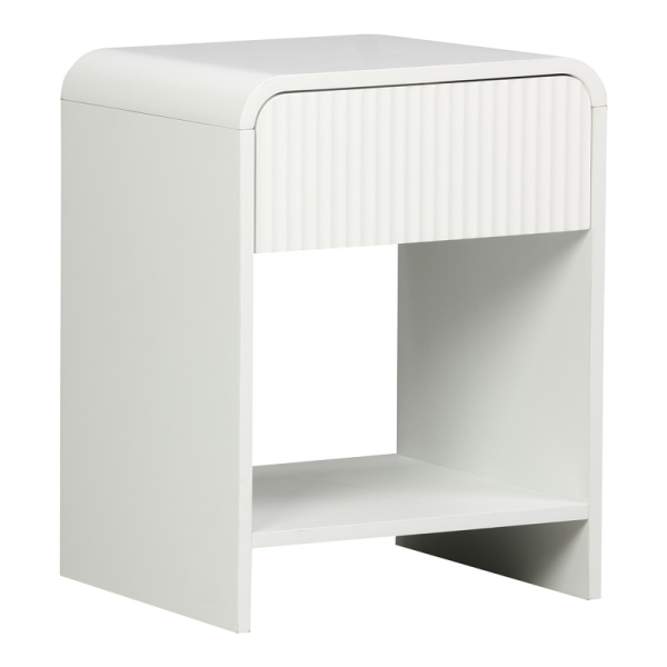 Κομοδίνο Zeplen pakoworld MDF σε λευκή απόχρωση 40x40x53εκ