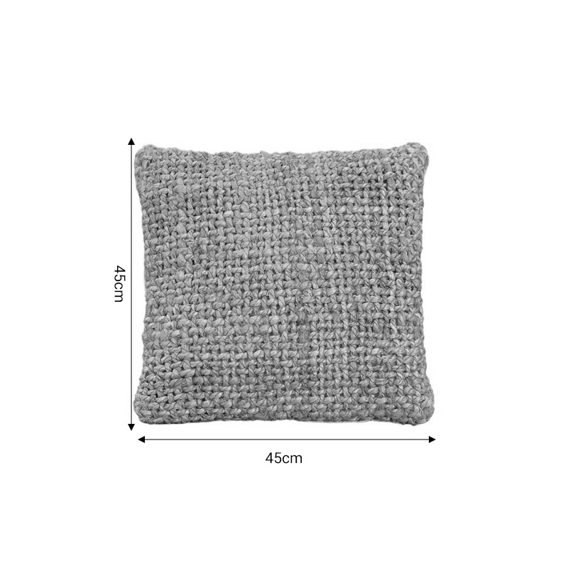 Μαξιλάρι Petron Inart φυσικό γιούτα 45x45x2.5εκ - Image 4