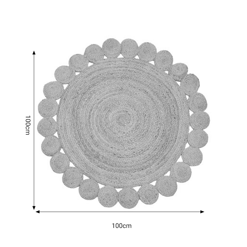 Χαλί Voni Inart φυσικό γιούτα Φ100x1εκ - Image 3