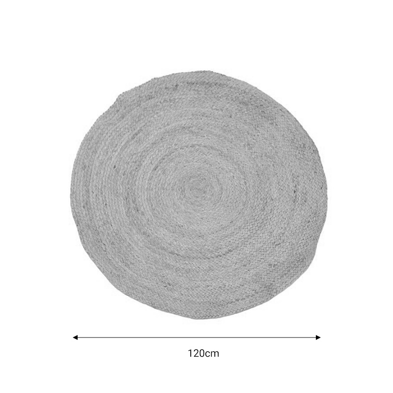 Χαλί Solon Inart φυσικό γιούτα 120x120x1εκ - Image 3