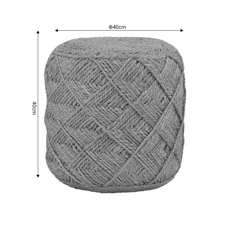 Σκαμπό Vladir Inart φυσικό 100% γιούτα 40x40x40εκ - Image 4