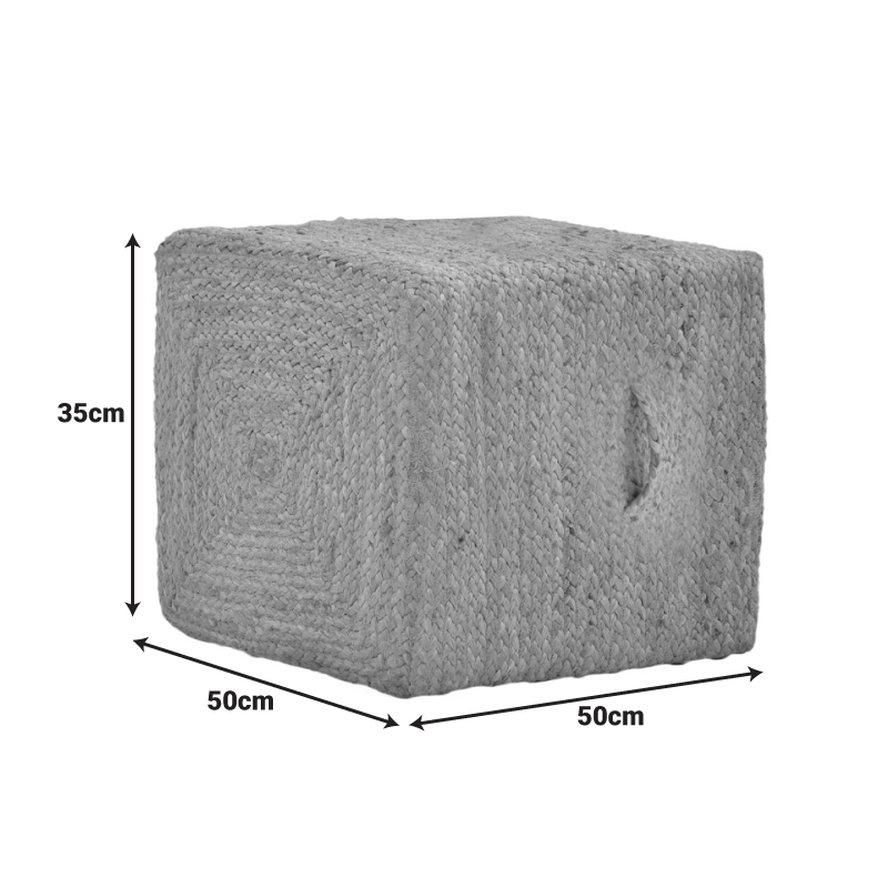 Σκαμπό Tresa Inart φυσικό 100% γιούτα 50x50x35εκ - Image 5