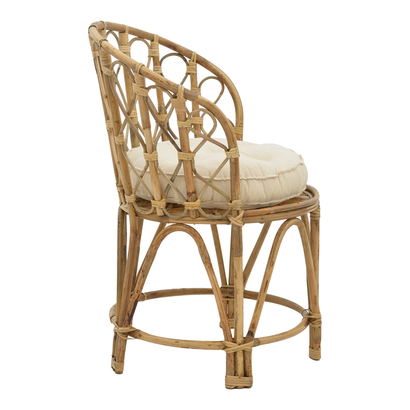 Πολυθρόνα Rostan Inart φυσικό rattan με μαξιλάρι 51x50x80εκ - Image 4