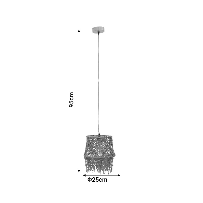Φωτιστικό οροφής Rapom Inart E27 φυσικό Φ25x95εκ - Image 5