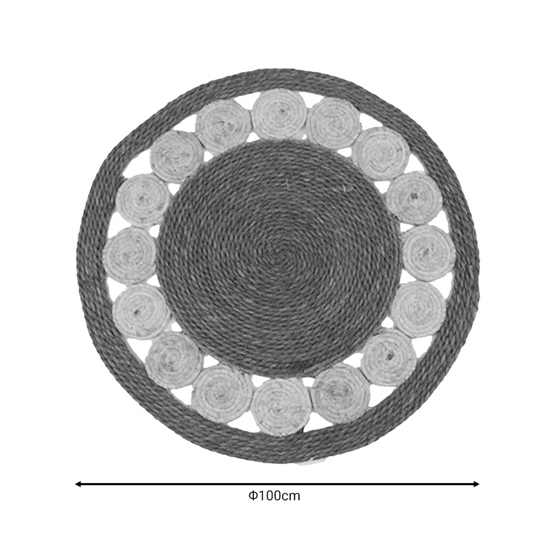 Χαλί Opronzo Inart φυσικό σχοινί Φ100x2εκ - Image 3