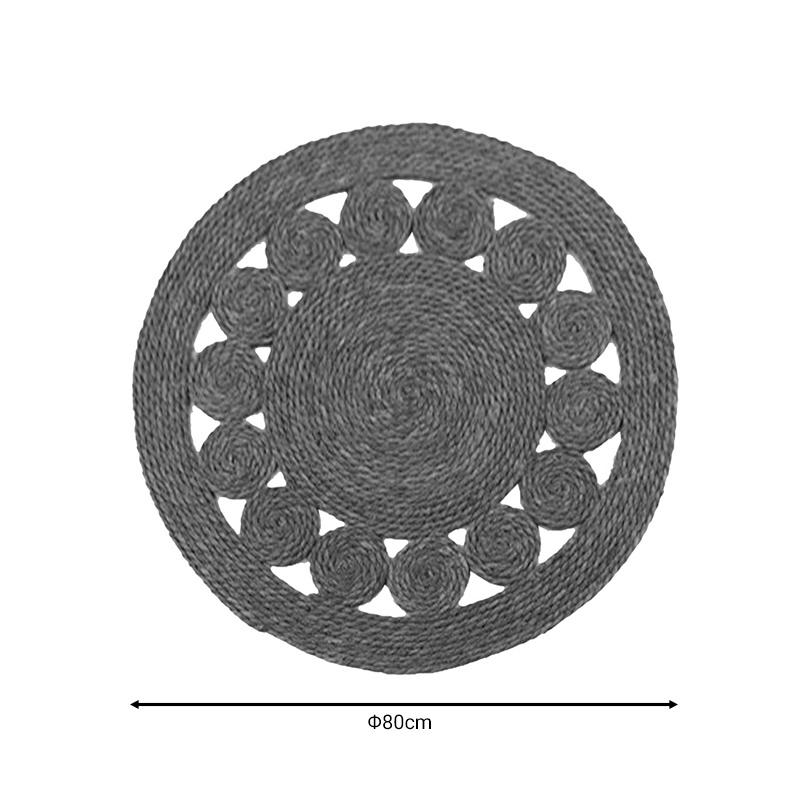 Χαλί Lopzerc Inart φυσικό σχοινί Φ80x2εκ - Image 3