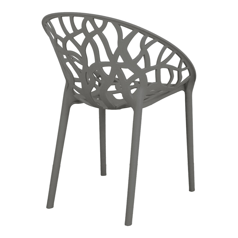 Πολυθρόνα Daren pakoworld pp σε ανθρακί απόχρωση 59x60x79,5εκ - Image 2