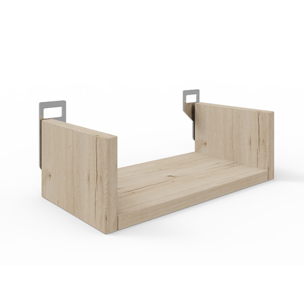 Ραφιέρα τοίχου Derva pakoworld σε oak απόχρωση 30x15x10cm