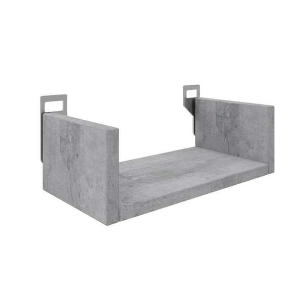 Ραφιέρα τοίχου Derva pakoworld σε cement γκρι απόχρωση 30x15x10cm