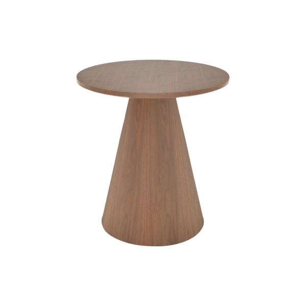 Βοηθητικό τραπέζι Donda pakoworld mdf καρυδί Φ45x50εκ