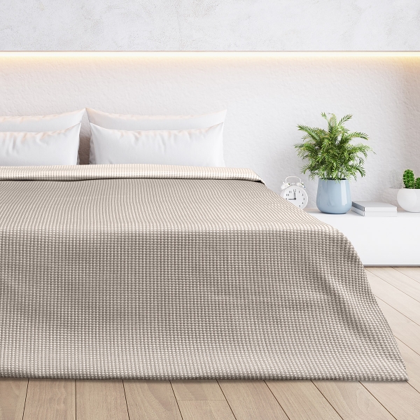 Beauty Home Κουβέρτα μονή διπλής όψεως Cross matelasse Art 11173 170x270 Άμμου