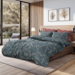 Beauty Home Σετ σεντόνια υπέρδιπλα με λάστιχο Art 12217 Gemini 100% Βαμβακοσατέν 300tc 170x200+30 Κυπαρισσί
