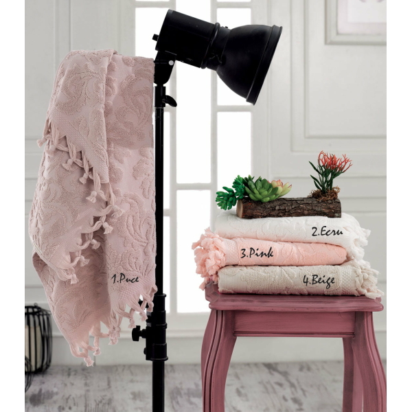 Beauty Home Πετσέτα μπάνιου ζακάρ με δετό κρόσι Art 3180 σε 4 αποχρώσεις 70x140