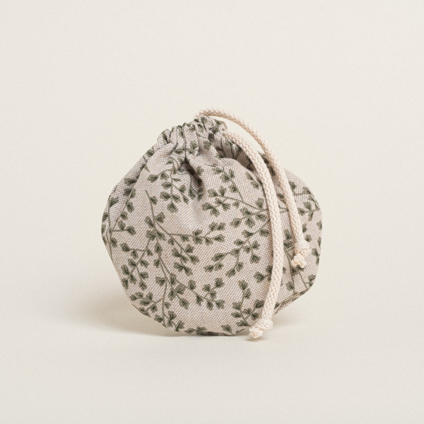 Beauty Home ΠΟΥΓΚΙ ΟΒΑΛ ΜΕ ΚΟΡΔΟΝΙ 13 x 14 cm ΜΙΚΡΑ ΠΡΑΣΙΝΑ ΦΥΛΛΑ