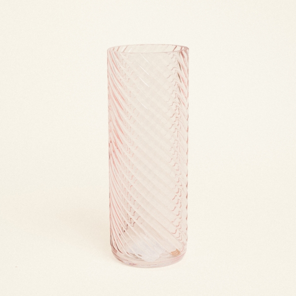 Beauty Home Γυάλινο Βάζο με Εφέ Στροβιλισμού 10cm x 26.5cm