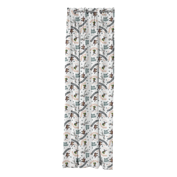 Beauty Home Κουρτίνα με 8 μεταλλικούς κρίκους Art 6189 Looney Tunes 180x250 Εμπριμέ