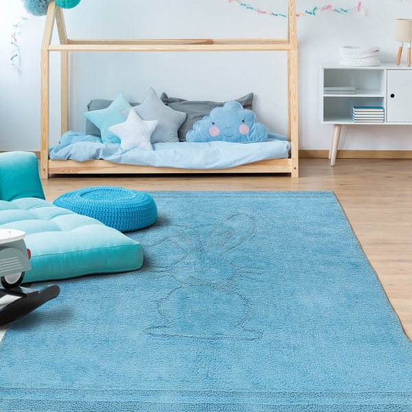 Beauty Home Χαλί βαμβακερό Cottony Art 9551 Σιέλ