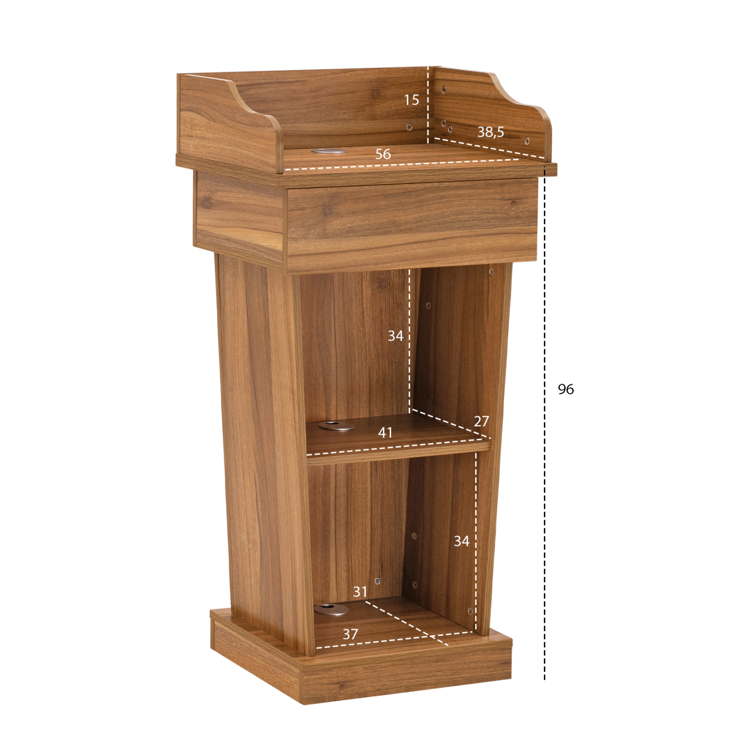 ΑΝΑΛΟΓΙΟ ΕΚΦΩΝΗΤΗ SUPREME HONEY OAK HM2378 59,5Χ40Χ111Υ εκ. - Image 3