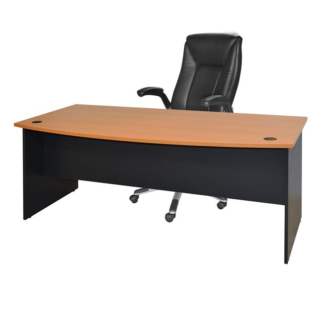ΓΡΑΦΕΙΟ ΕΠΑΓΓΕΛΜΑΤΙΚΟ 180x93.5x74. CADAK HM2017.01 ΓΚΡΙ-ΟΞΙΑ - Image 2