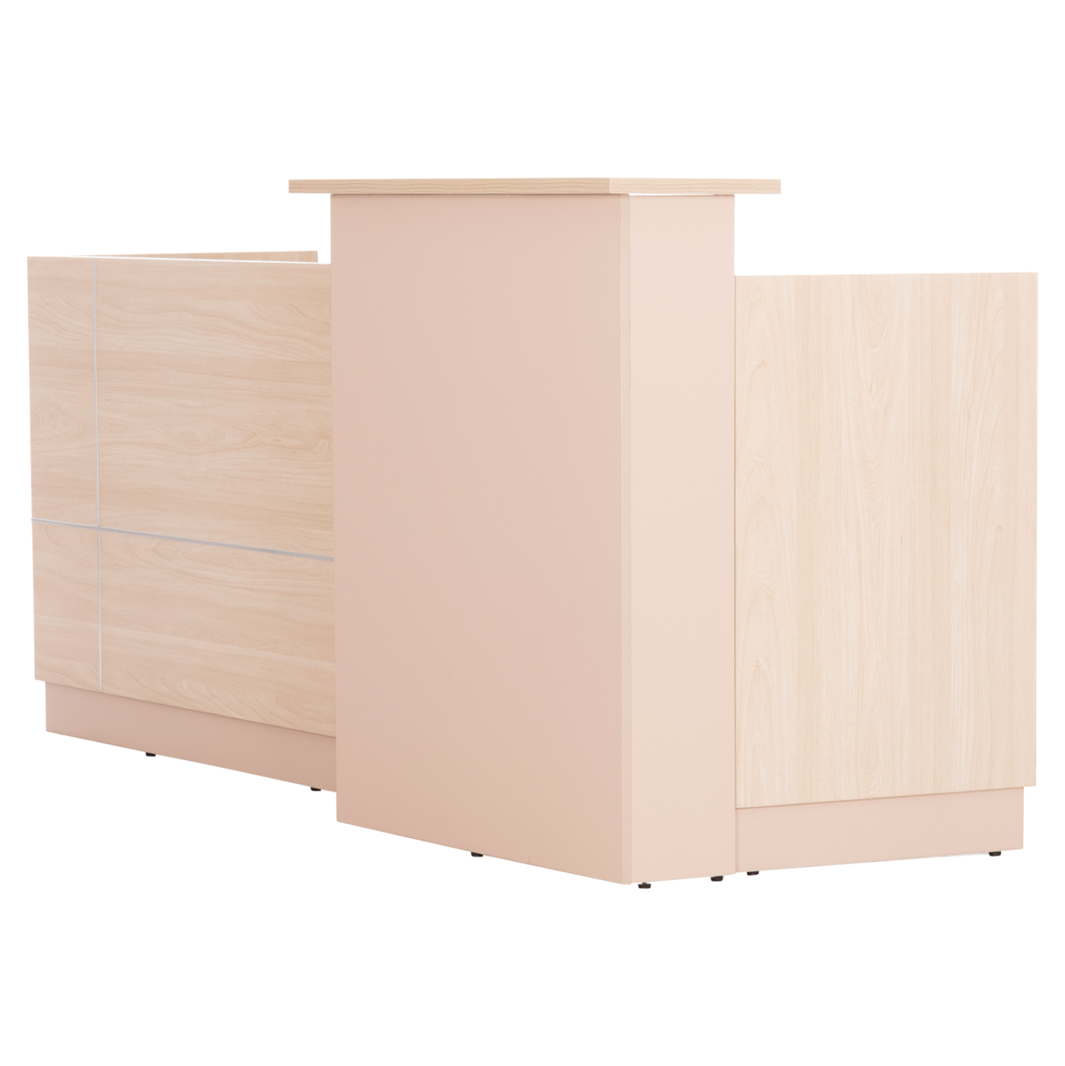 ΓΡΑΦΕΙΟ ΥΠΟΔΟΧΗΣ DALTON HM2068.02 ΜΕΛΑΜΙΝΗ ΣΕ SONAMA-ΜΠΕΖ 240x80x106Υεκ. - Image 4