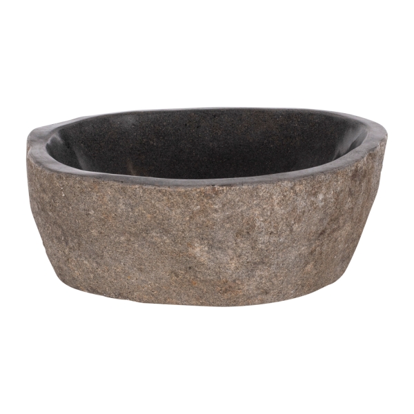 ΝΙΠΤΗΡΑΣ STONE SINK ΛΑΞΕΥΜΕΝΗ ΠΕΤΡΑ ΓΚΡΙ ΑΠΟΧΡΩΣΗ HM4193 55x44x16Υ εκ.