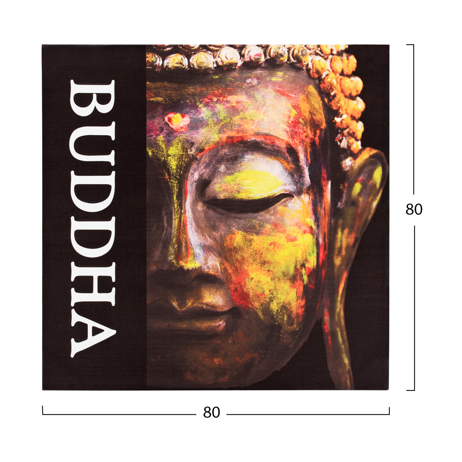 ΠΙΝΑΚΑΣ ΚΑΜΒΑΣ BUDDHA HM7156.01 80X80X2.5 εκ. - Image 2