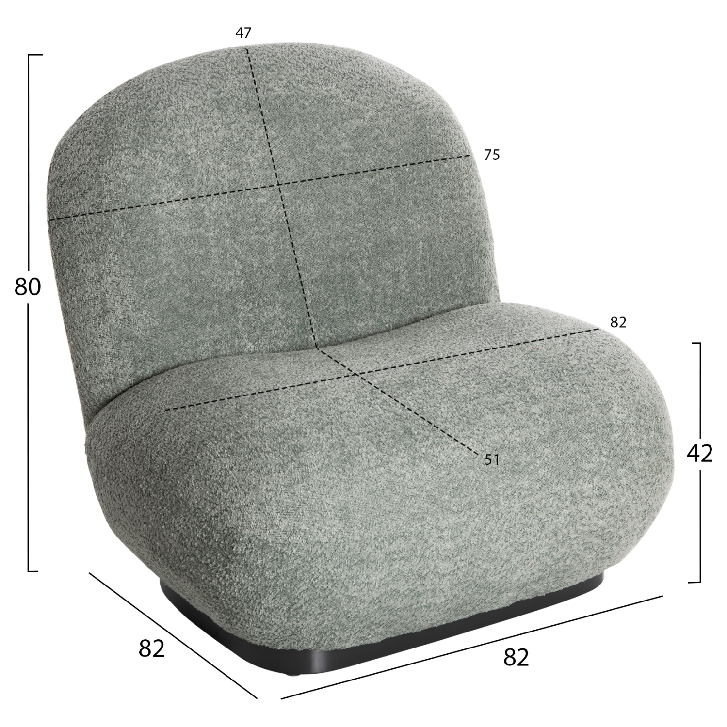 ΠΟΛΥΘΡΟΝΑ BEANY HM9591.05 ΦΥΣΤΙΚΙ ΜΠΟΥΚΛΕ ΥΦΑΣΜΑ 85x82x77Υ εκ. - Image 2