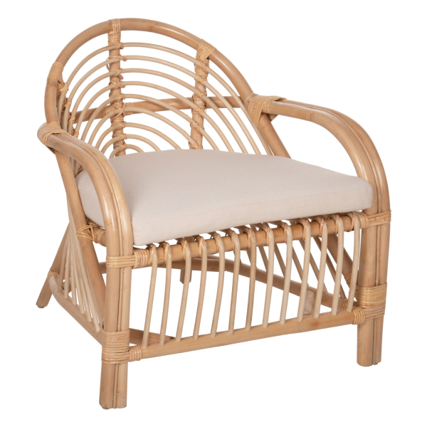 ΠΟΛΥΘΡΟΝΑ FEMUR HM9837 RATTAN ΣΕ ΦΥΣΙΚΟ- ΛΕΥΚΟ ΜΑΞΙΛΑΡΙ 72x66x75Υεκ.