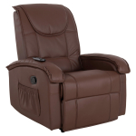 ΠΟΛΥΘΡΟΝΑ RELAX ΜΕ ΜΗΧΑΝΙΣΜΟ MASSAGE ROCCA HM0026.01 PU ΜΑΥΡΟ 80x96x97 εκ.