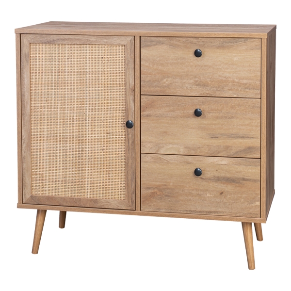 Μπουφές Oslo pakoworld σε sonoma απόχρωση 85x39x79εκ