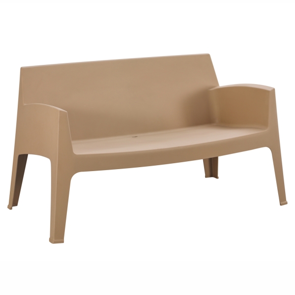 ΚΑΝΑΠΕΣ 2-ΘΕΣΙΟΣ ΠΟΛΥΠΡΟΠΥΛΕΝΙΟΥ SLEEK HM6366.01 ΧΡΩΜΑ ΛΕΥΚΟ 133x68x73Υεκ.