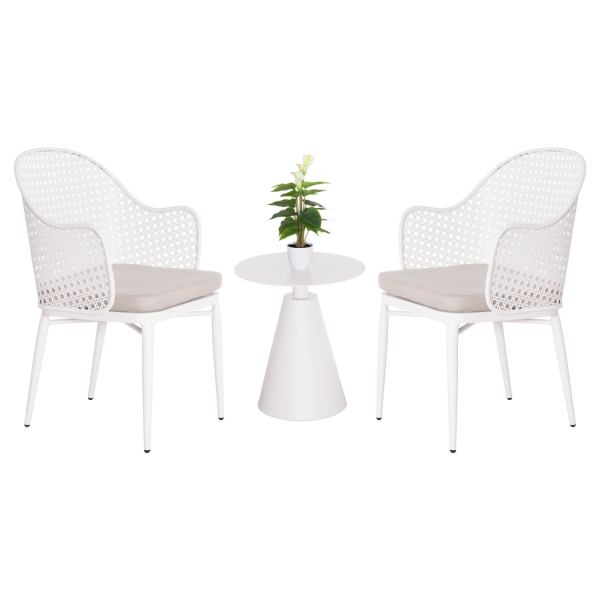 ΣΕΤ LOUNGE 3TMX ΕΞ.ΧΩΡΟΥ OREGO HM21106.02 ΑΛΟΥΜΙΝΙΟ ΣΕ ΛΕΥΚΟ