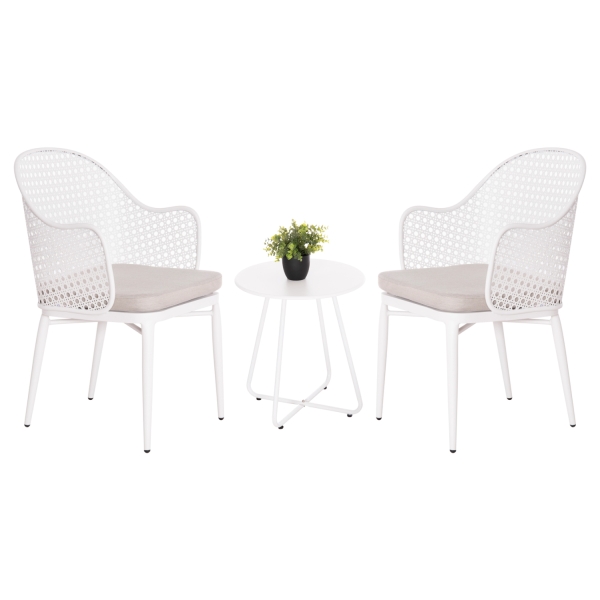 ΣΕΤ LOUNGE 3TMX ΕΞ.ΧΩΡΟΥ OREGO HM21107.02 ΑΛΟΥΜΙΝΙΟ & ΜΕΤΑΛΛΟ ΣΕ ΛΕΥΚΟ