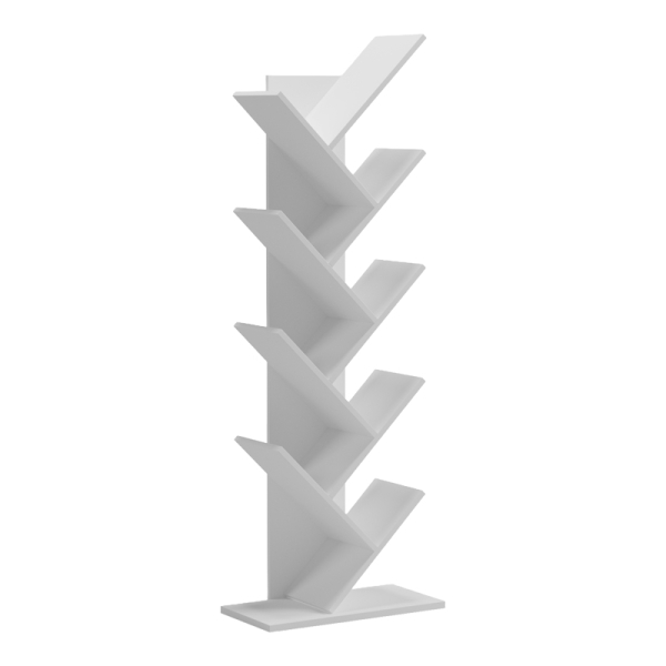 Βιβλιοθήκη Fyllo pakoworld λευκό 50x25x141.5εκ