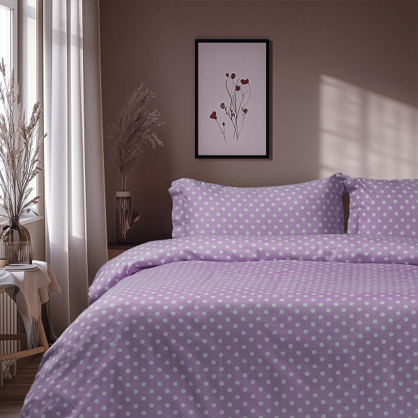 Beauty Home Σετ σεντόνια διπλά Art 10101 Fancy 200x260Λιλά