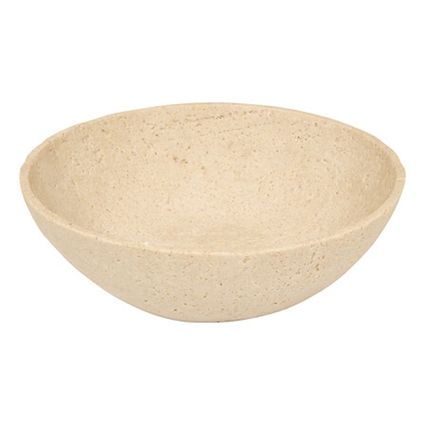 Διακοσμητικό μπωλ Serio pakoworld polyresin μπεζ Φ24.5x7.5εκ