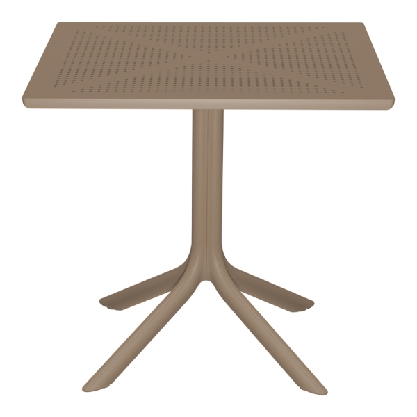 Τραπέζι Groovy pakoworld διατρητο pp cappuccino 80x80x74εκ