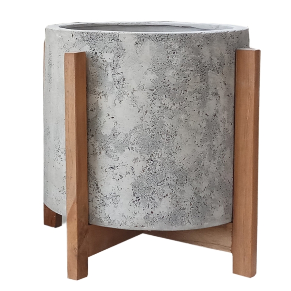 ΓΛΑΣΤΡΑ ΕΣΩΤ.ΧΩΡΟΥ HOFF HM4682.03M FIBER CEMENT ΓΚΡΙ-TEAK ΒΑΣΗ Φ39x40Υεκ