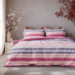 Beauty Home Σετ σεντόνια διπλά Moments Art 12562 200x260 Ροζ,Γκρι