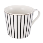 Artekko Iqorser Κούπα Πορσελάνης Bone China σε Λευκό με Μαύρο (13.5x9.5x9)cm