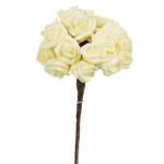 Artekko Roses Bouquet Μπουκέτο με Τεχνητά Τριαντάφυλλα Λάτεξ Εκρού (14x14x65)cm