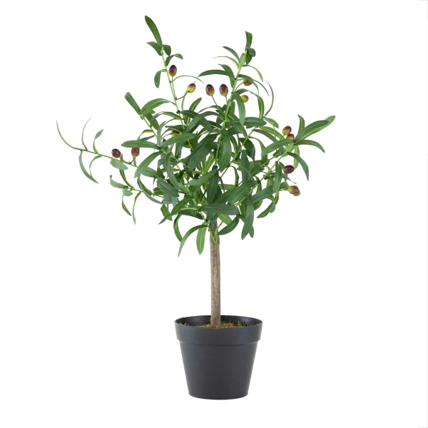 Artekko Olive Πλαστική Τεχνητή Ελιά σε Μαύρη Γλάστρα (40x30x66)cm