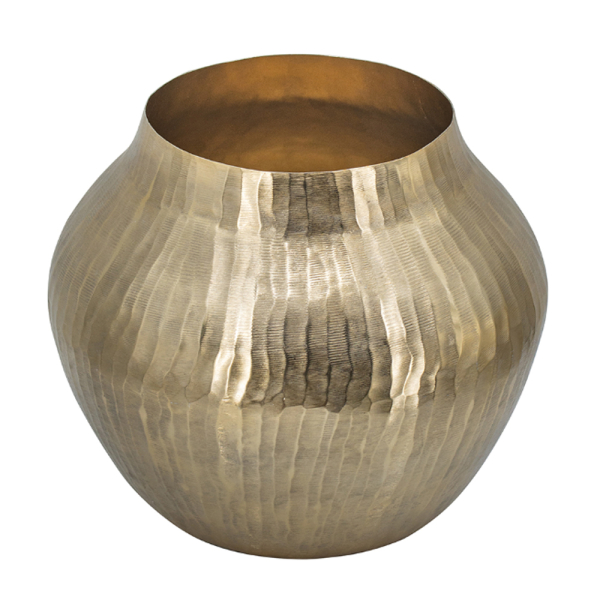 Artekko Trophy Διακοσμητικό Μεταλλικό Χρυσό Δοχείο (34x34x29)cm