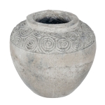Artekko Pot Κασπώ από Τερακότα σε Γκρι Πατίνα (26x26x23.5)cm