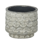 Artekko Pot Κασπώ από Τερακότα σε Γκρι Πατίνα (20x20x16.5)cm
