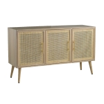 Artekko Cons MDF  Μπουφές με Ψάθα σε Φυσική Απόχρωση (120x38x78)cm