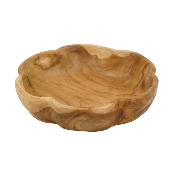 Artekko Woody Διακοσμητικό Μπολ από Ξύλο Teak (30x30x6)cm