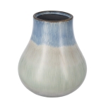 Artekko Silk Διακοσμητικό Κεραμικό Βάζο σε Μπεζ και Μπλε Αποχρώσεις (23x23x25.5)cm