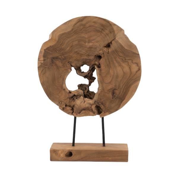 Artekko Woody Καφέ Ξύλινο Επιτραπέζιο Διακοσμητικό (35x12x45)cm
